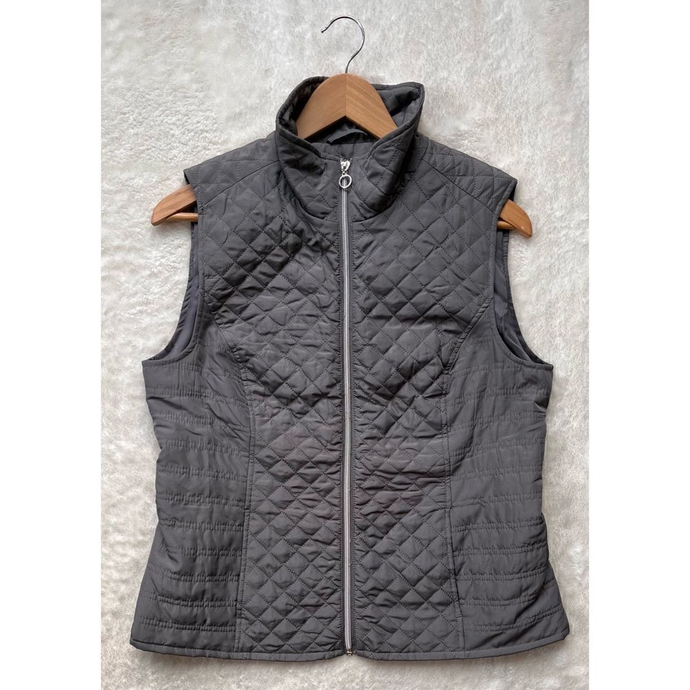 NWT Christopher & Banks Lightweight Diamond Quilted Zip Front Vest, Size Small